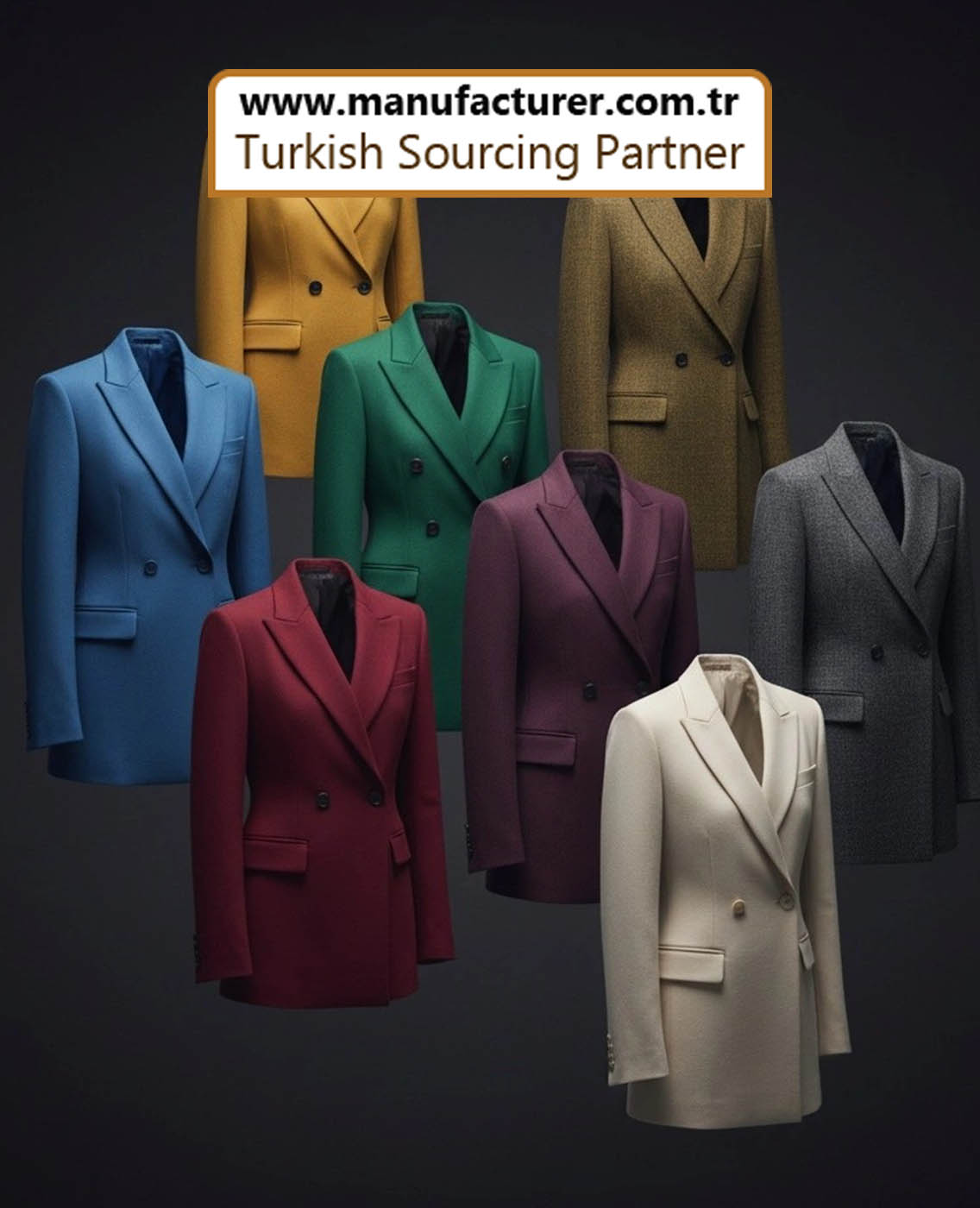 Blazer jacket production cost analysis in Turkey with premium suiting fabrics, tailored construction, and specialized finishing techniques