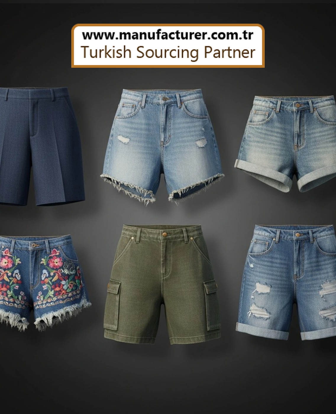 Private Label Denim Shorts Manufacturers in Turkey