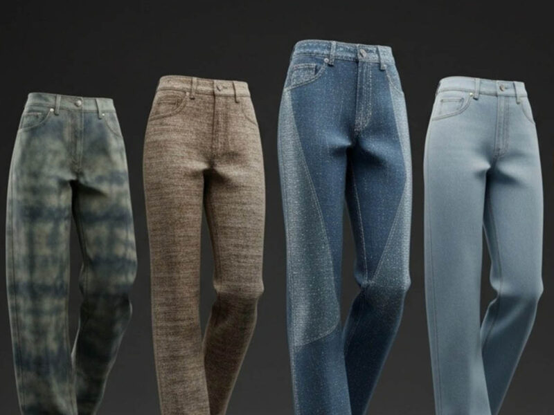 An image of a Turkish denim factory's sustainable washing unit, showing laser finishing equipment and closed-loop water treatment systems used for eco-friendly denim production.